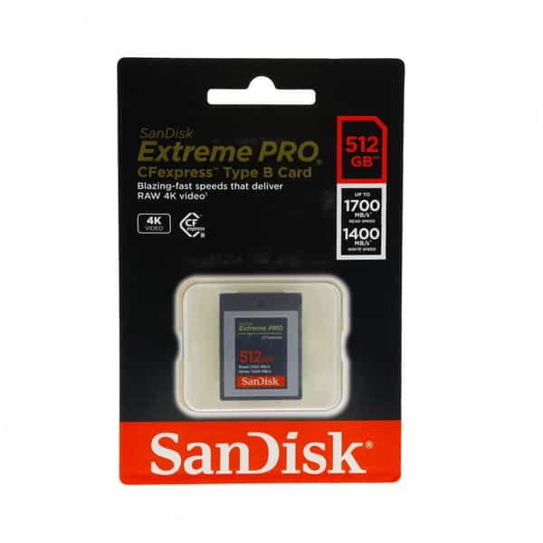 SanDisk 512GB Extreme PRO CFexpress Type B 1700/1400 MB/s Memory Card at  KEH Camera
