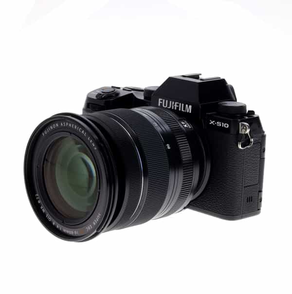 Fujifilm X-S10 Mirrorless Camera, Black {26.1MP} with XF 16-80mm f/4 R OIS  WR Lens, Black {58} at KEH Camera