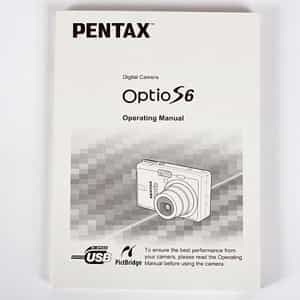 Pentax Optio S6 Instructions at KEH Camera