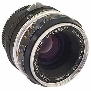 Nikon 50mm f/2 NIKKOR-H Auto Non AI Manual Focus Lens {52} at KEH Camera