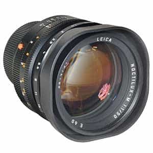Leica 50mm f/1.0 Noctilux-M M-Mount Lens with Built-In Hood, Canada, Black,  6-Bit {60} 11822 at KEH Camera