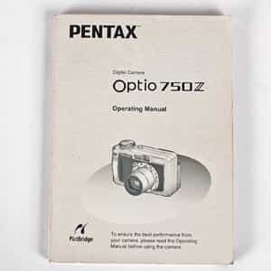 Pentax Optio 750Z Instructions at KEH Camera