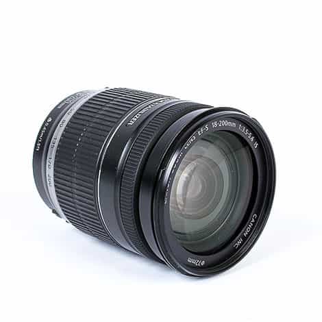 Canon EF-S 18-200mm f/3.5-5.6 IS Autofocus APS-C Lens, Black {72} Zoom  Loose at KEH Camera
