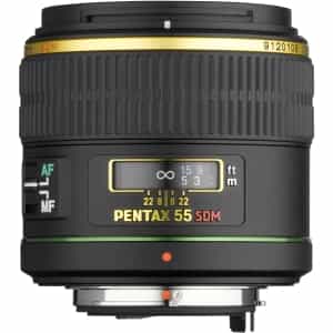 Pentax 55mm f/1.4 SMC PENTAX-DA* SDM Autofocus APS-C Lens for K-Mount,  Black {58} at KEH Camera