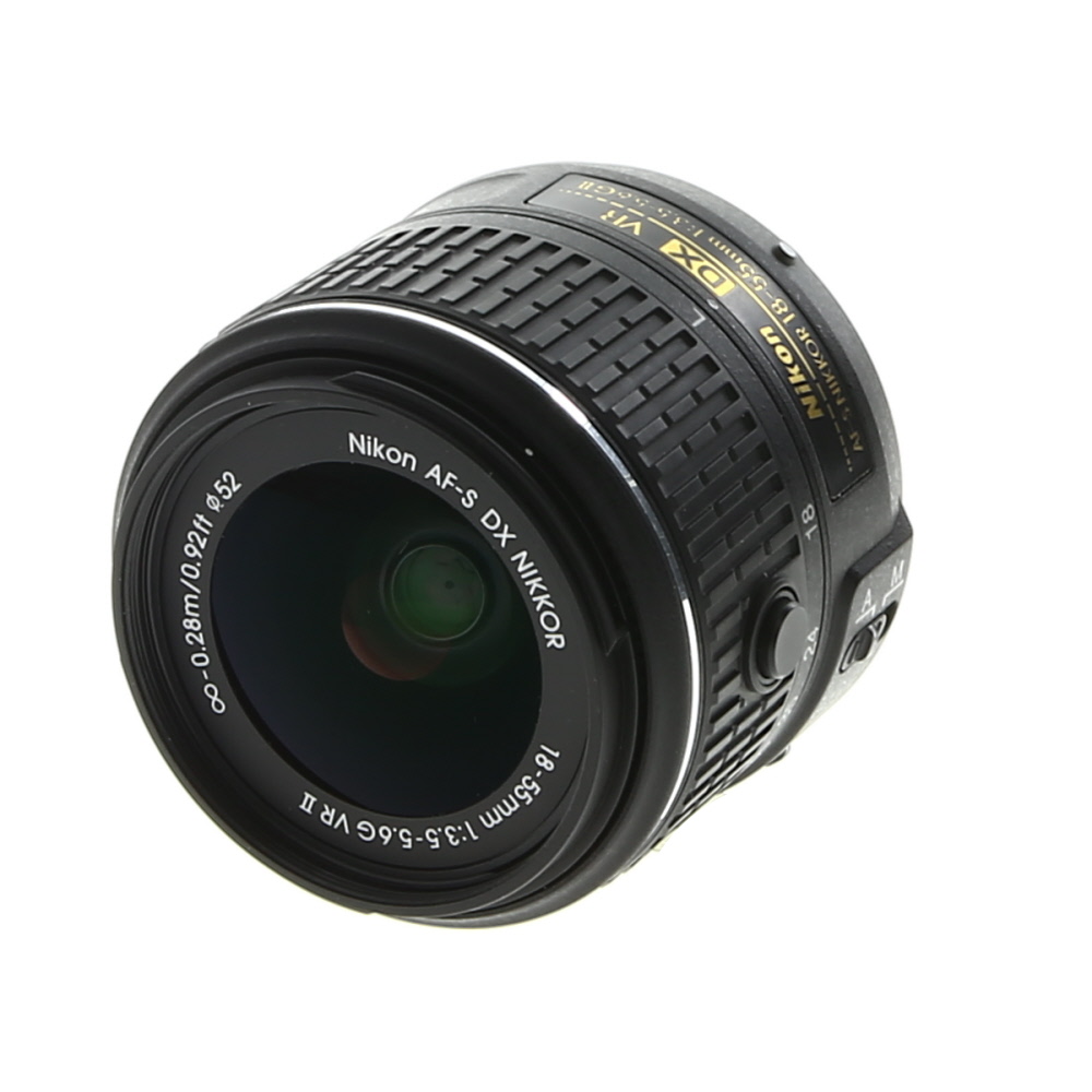 Nikon AF-S DX Nikkor 18-55mm f/3.5-5.6 G VR Autofocus APS-C Lens, Black  {52} at KEH Camera