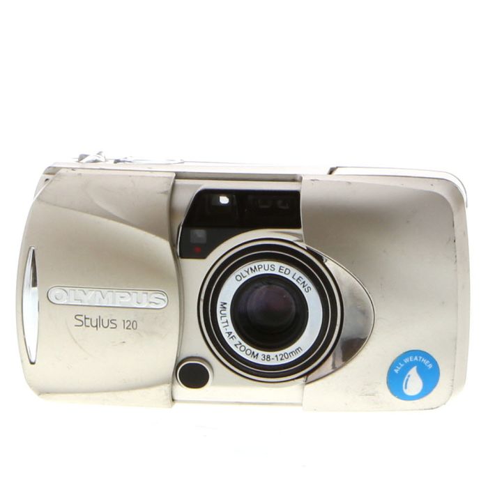 Olympus Stylus 120 All Weather, Quartz Date 35mm Camera, Champagne with 38- 120mm Lens at KEH Camera