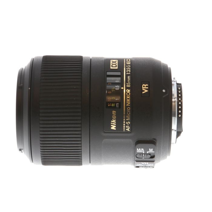 Nikon AF-S DX Nikkor 85mm f/3.5 G Micro ED VR Autofocus Lens for APS-C  Sensor DSLR, Black {52} at KEH Camera