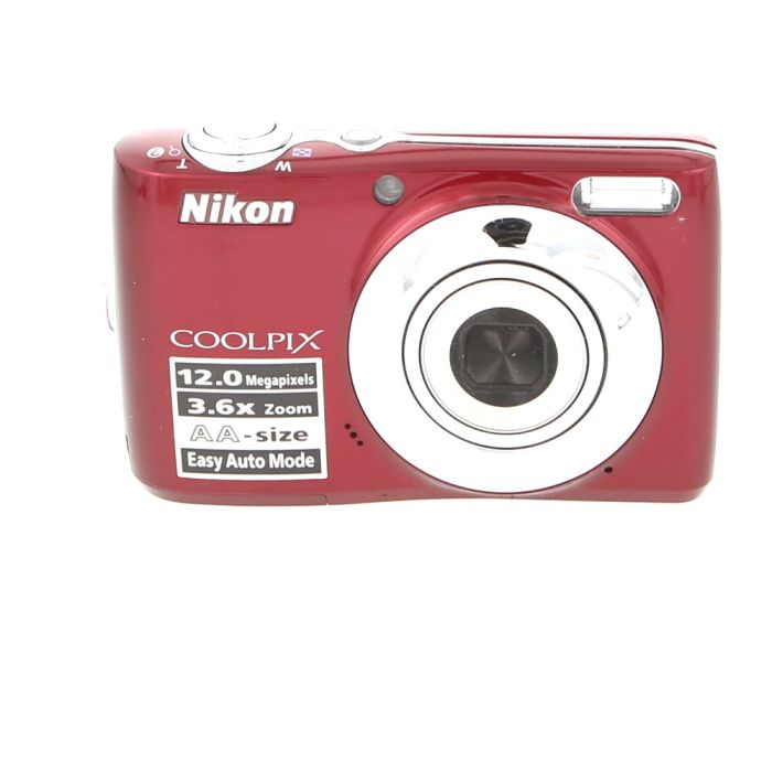 Nikon Coolpix L22 Digital Camera, Red {12.0MP} Requires 2/AA at KEH Camera