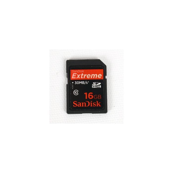 Sandisk 16GB 30 MB/s Class 10 Extreme SDHC Memory Card at KEH Camera
