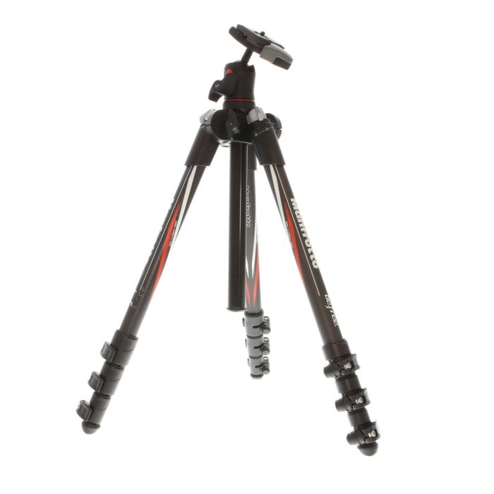 Manfrotto Befree Compact Travel Carbon Fiber Tripod with Ball Head,  4-Section, Black, 16-56.7 in. (MKBFRC4-BH) at KEH Camera