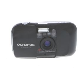 Olympus [mju:]-1 35mm Camera, Black with 35mm f/3.5 (European Version of Infinity  Stylus) at KEH Camera