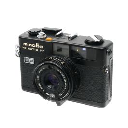 Minolta HI-Matic FP Black 35mm Camera, 38mm f/2.7 Rokkor Lens at KEH Camera